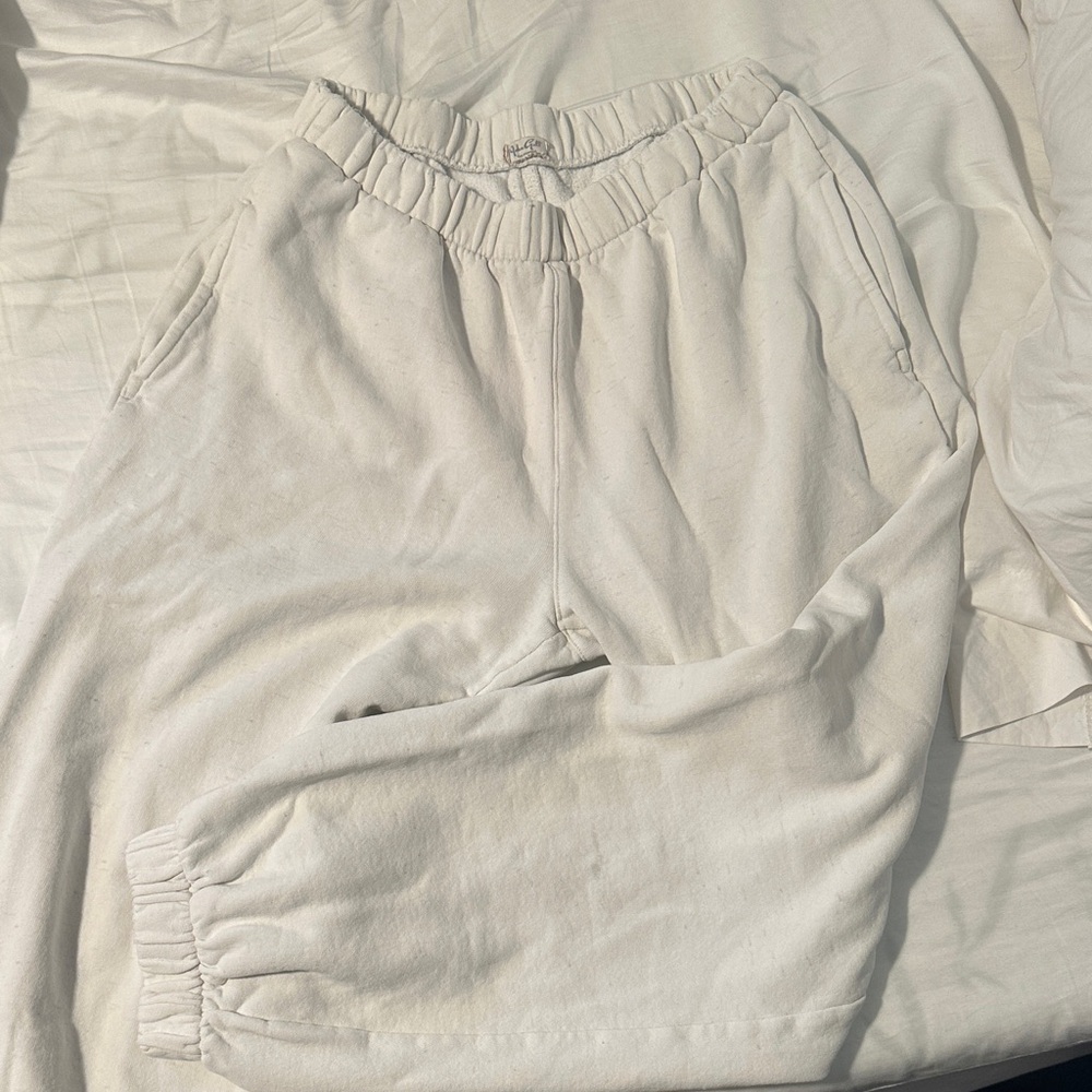Brandy Melville Cream Track Pants